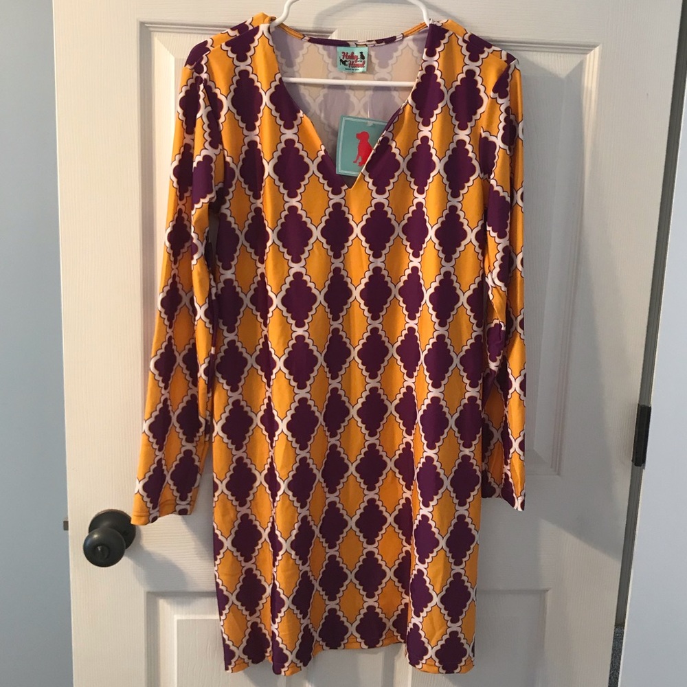 Haley and the Hound V-neck Dress